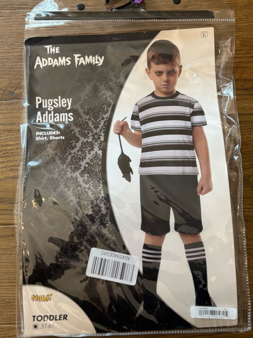 Spirit The Addams Family Pugsley Addams Costume - Black & White